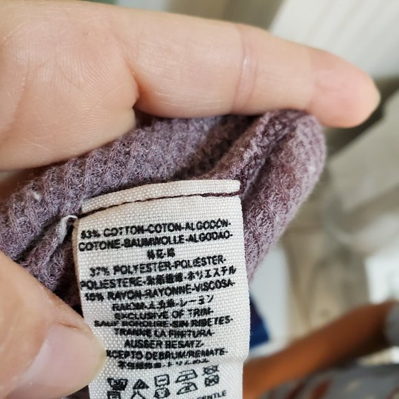 We the Free slouchy purple waffle top XS - Picture 5 of 8